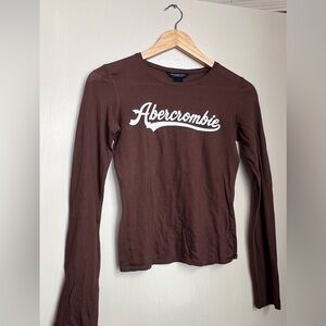 Abercrombie & Fitch Chocolate Brown Long Sleeve Tee​
